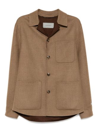 Canali wool-blended jacket - Brown