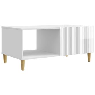 vidaXL Mesa De Caf&eacute; Brillante 90 X 50 X 40 Cm Madera De Ingenier&iacute;a Vidaxl