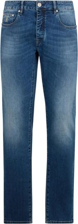 Moorer Credi Jeans - Heren - Slim Fit Jeans - Blauw - W33 - Katoen - Jeans