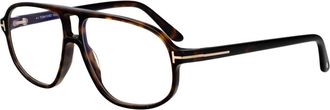 Tom Ford Blue Block Navigator Optical - Heren - Brillen - Bruin - 57 MM - Accessoires