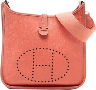 Herm&egrave;s Pre-owned Evelyne Cross Body Bag - Dames - Vintage Schoudertas - Roze - ONE Size - Leer - Vintage