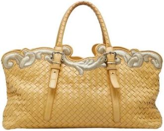 Bottega Veneta Pre-owned Handbags, female, Yellow, Size: ONE SIZE Pre-owned Leather Tote