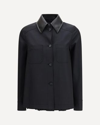 Sportmax Cotton gabardine Shirt with pleated back Female 36