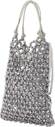 Staud Womens Karla Shoulder Bag Silver Pearls
