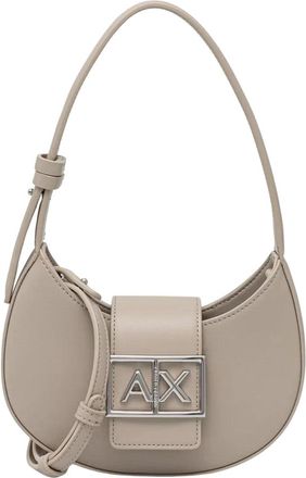 A|X Armani Exchange Crossbody Messenger Tas - Dames - Tassen - Beige - Maat: ONE Size Leer