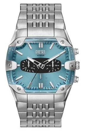 Diesel Spiked Cushion Bracelet Watch in Silver at Nordstrom