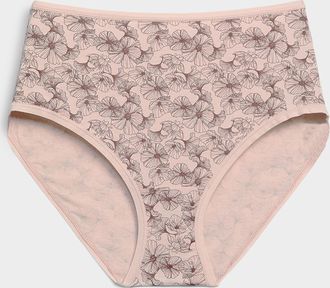 Miiyu Womens Elastic edging high-waist Hipster Panties Organic cotton