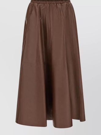 Alberta Ferretti leather a-line skirt