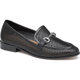 Johnston & Murphy Ali Perforated Bit Loafer in Black Glove at Nordstrom Rack, Size 10