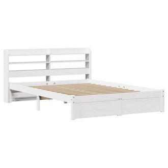Berkfield Home Beautiful Bed Frame with Headboard without Mattress White 160x200 cm