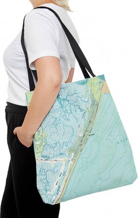 Daisy Knights Womens Georgia Map Tote Bag In Sea Island