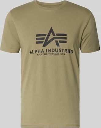 Alpha Industries Alpha Industries T-Shirt mit Logo und Rundhalsausschnitt in Oliv, Gr&ouml;&szlig;e XL