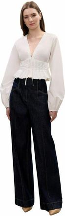 Rebecca Taylor Yara Poplin Blouse in Milk at Nordstrom, Size 00