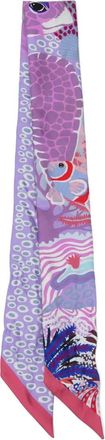 Hermès Foulard Twilly Under The Waves Framboise Parme Rouge - Viola