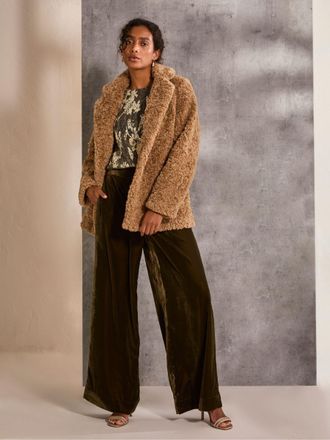 Fat Face FatFace Maggie Natural Short Teddy Coat