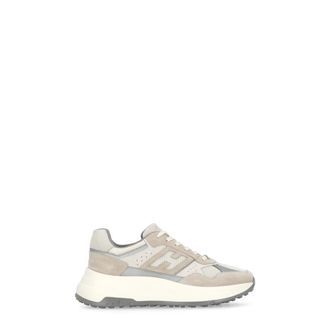 Hogan Sneakers, female, Beige, 5 1/2 UK, Beige Suede Leather Trainers for Women