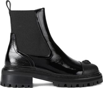 Kurt Geiger Sloane eagle-head Chelsea boots - women - Patent Leather/Elastane/Elastane/Leather/Rubber - 40 - Black