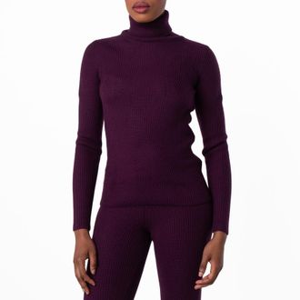 Bally Orchid Wool Turtleneck Sweater, Brand Size 38 ( US Size 2 )