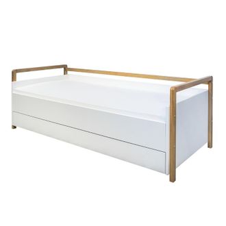Les Tendances Cama Banco 80x180 Somier Y Caj&oacute;n Incluidos Kocot Kids Victor Blanco Y Roble