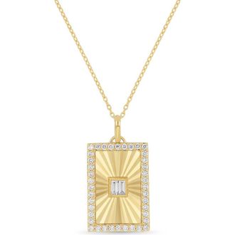 Bony Levy 18K Gold Icon Diamond Rectangle Pendant Necklace in 18K Yellow Gold/diamond at Nordstrom, Size 18