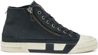 Diesel S-D-Verse - Sneakers in frayed canvas with D logo - Sneakers - Man - Black