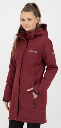 Deproc Winterjacke DEPROC ACTIVE MONTREAL LONG WMN, Damen, Gr. 36/38 (M), rot (wine), 96% Polyester; 4% Elastan, Windstopperb&uuml;ndchen mit Daumenl&ouml;chern,mit Sc