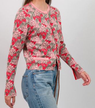 Cecilia Prado Emma Short Cardigan In Red