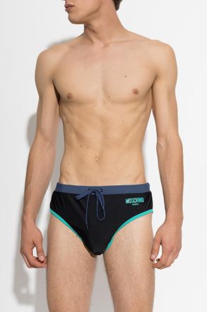 Moschino Swim Briefs, Mens, Navy Blue