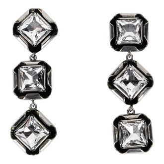 Givenchy Earrings, female, Gray, Size: ONE SIZE Deconstructed Crystals Earrings