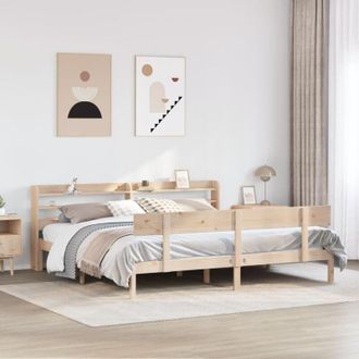 vidaXL Vidaxl - Estructura De Cama Sin Colch&oacute;n Madera Maciza De Pino 180x200 Cm