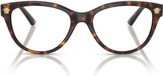 Versace 54mm Cat Eye Optical Glasses in Havana at Nordstrom