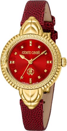 Roberto Cavalli Fashion Watch Quartz Red Dial Ladies Watch RV1L203L0021