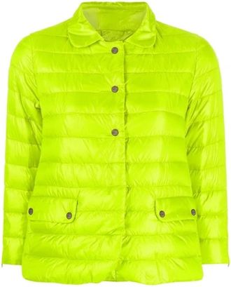 Herno Crop-Sleeve Donsjas - Dames - Gewatteerde jassen - Groen - XS - Jassen