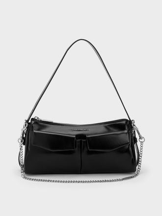 Charles & Keith Rachel Front-Pocket Chain Shoulder Bag