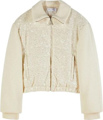 Patrizia Pepe Truien & Vesten, Dames, Beige, M, Wol, Bomber Jacket