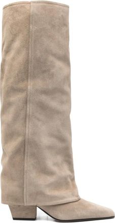 PARIS TEXAS Stivali a punta in pelle scamosciata - Toni neutri