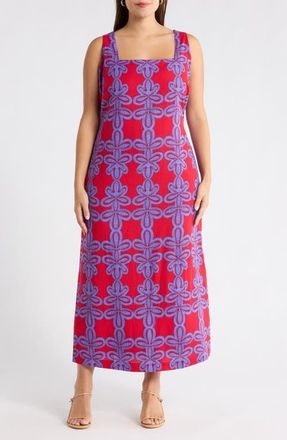 Sugarlips Rory Troy Abstract Maxi Dress in Cherry Multi at Nordstrom, Size 3 X