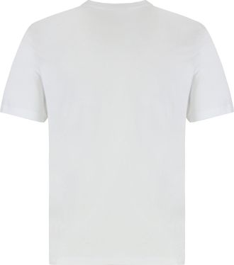 Maison Kitsun&eacute; Mens Crew Neck Cotton T-Shirt White T-Shirts And Polos