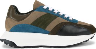 Kurt Geiger Mens Leather Gaspar Sneakers - Green - Size UK 10