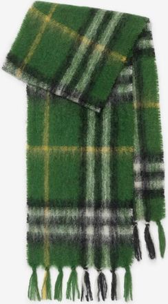 Burberry Check Mohair Wool Scarf