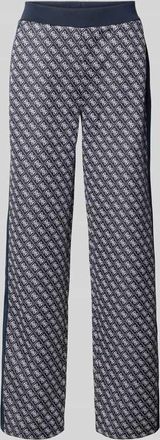 Guess Wide Leg Sweatpants im Allover-Look Modell MAYA in Marine, Gr&ouml;&szlig;e XL