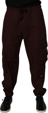 Dolce & Gabbana Maroon Cotton Cargo Jogger SweatMens Mens Pants (Pre-Owned)