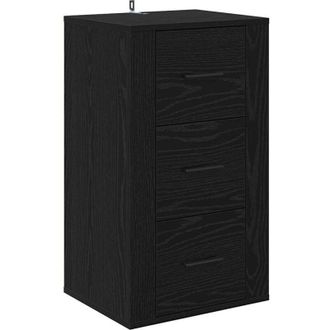 vidaXL Vidaxl - Vitrina Roble Negro 40 X 33 X 70 Cm Madera Contrachapada