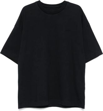 Juun.J T-shirt con logo ricamato - Blu