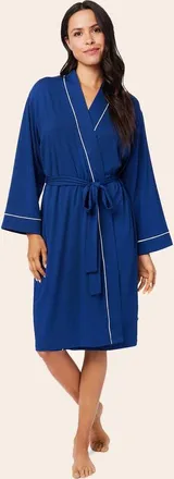 The Cats Pajamas Pima Knit Robe in Classic Marine Blue at Nordstrom, Size Small/medium