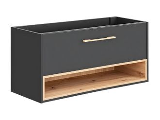 Vente-Unique Mueble de lavabo suspendido antracita - 120 cm - YANGRA