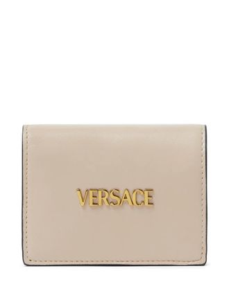 Versace logo leather wallet - Neutrals