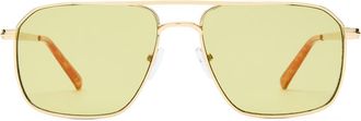 AIRE Equator 55mm Aviator Sunglasses in Gold /Vintage Tort /Sage at Nordstrom