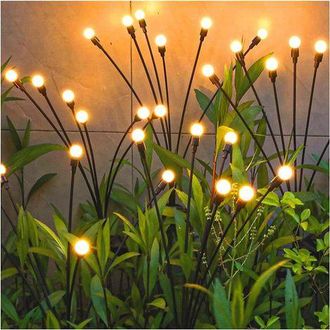 OEM Luces Solares Para Exteriores, 4 Unidades De 10 Luces Led Solares Tipo Luci&eacute;rnaga Para Jard&iacute;n, Balc&oacute;n Y Decoraci&oacute;n De Jard&iacute;n Solar Exterior, Resistent
