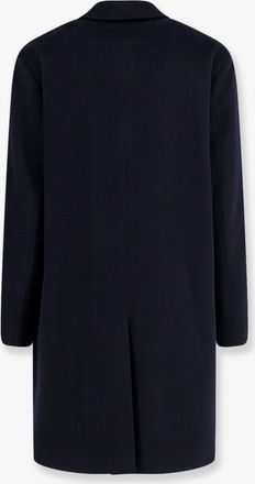 Hev&ograve; Mens Coat Cassano Virgin Wool Blue
